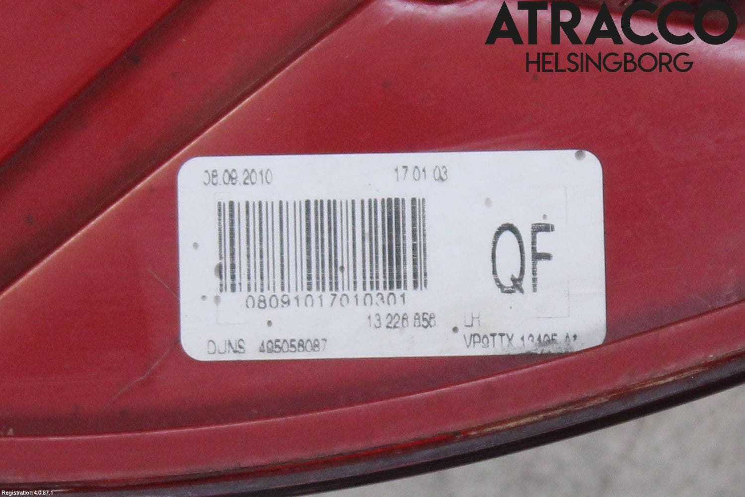 Opel INSIGNIA 09-16 Bakljus Vänster