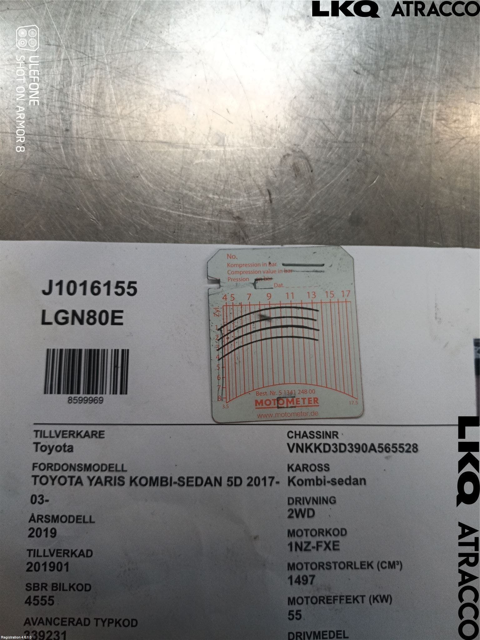 Toyota YARIS XP130 15-20 Motor Bensin