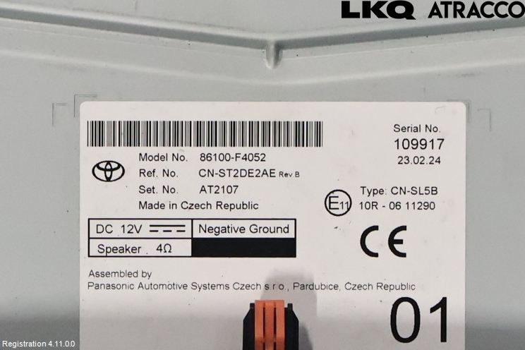 Toyota C-HR 24- Cd Radio - Multimediapanel