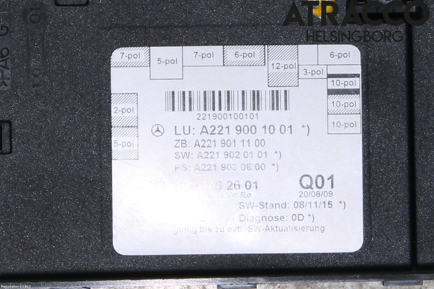 Mercedes-Benz MB S-KLASS (W221) 05-13 Styrenhet Dörr