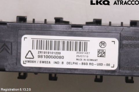 Citroen C4 GRAND SPACETOURER 19-22 Styrenhet Dragkrok