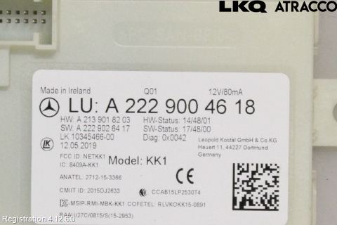 Mercedes-Benz MB E-KLASS (W213) 16-23 Styrenhet Nyckellöst System