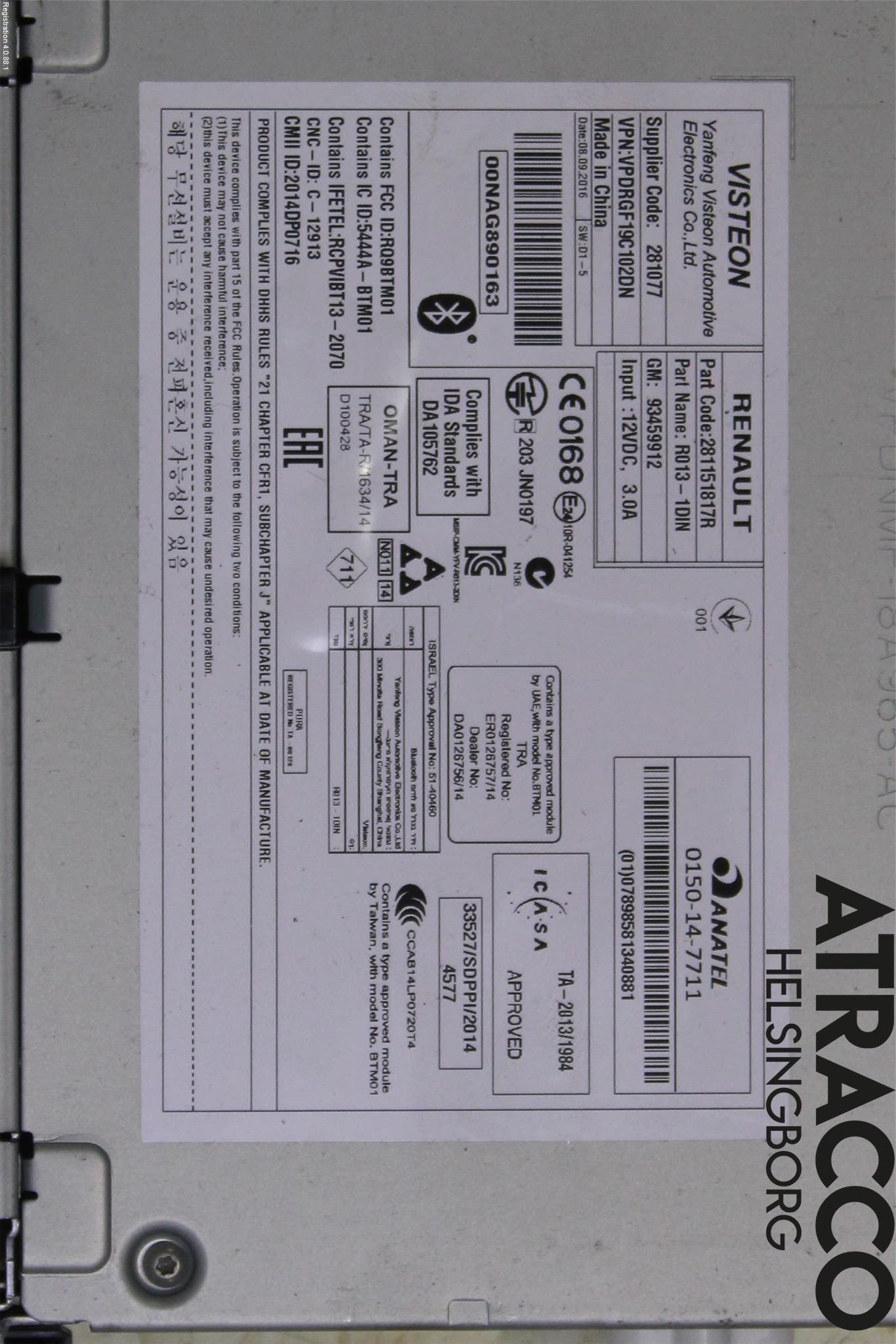Opel VIVARO 15-19 Radio