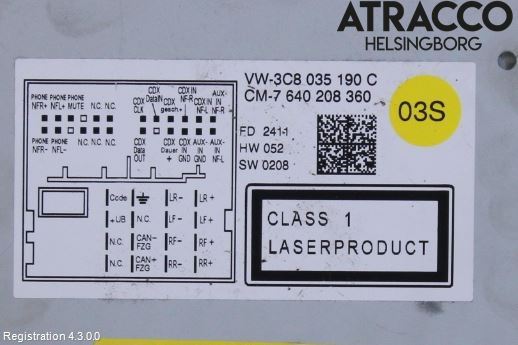 Volkswagen VW PASSAT 11-14 Cd Radio - Multimediapanel