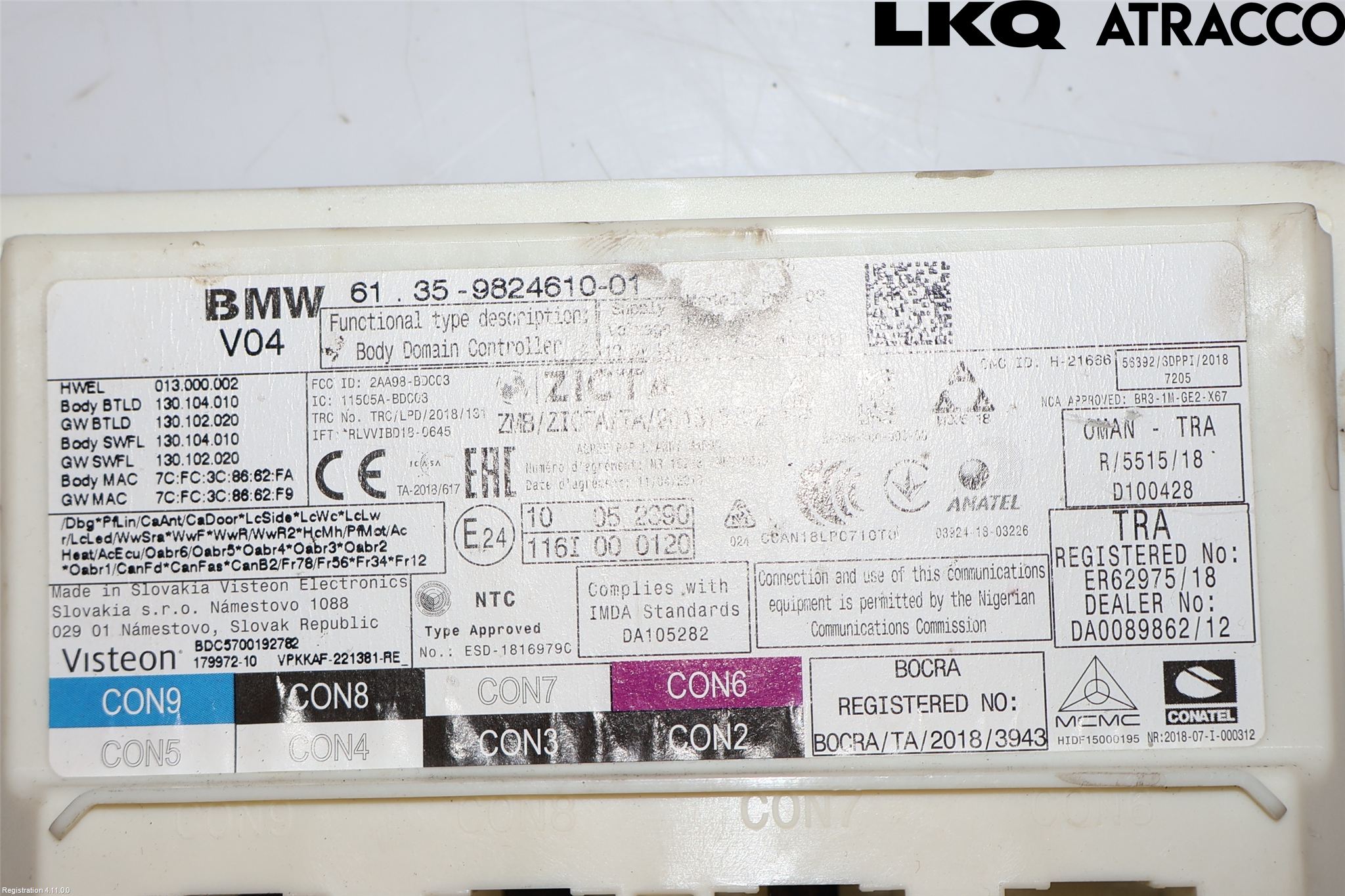 BMW 3 G20/G21/G80/G81 19- Säkringsdosa-Elcentral