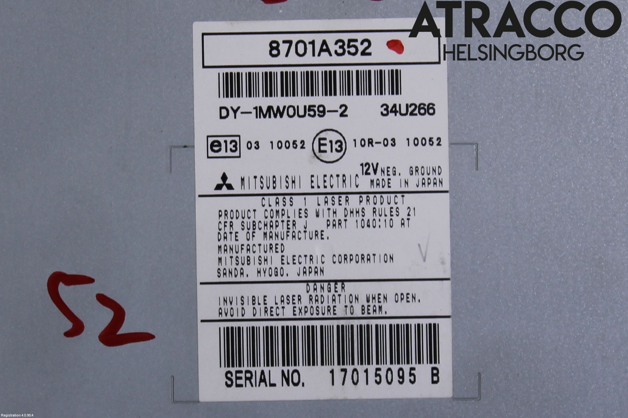Mitsubishi ASX 10-22 Cd Radio - Multimediapanel