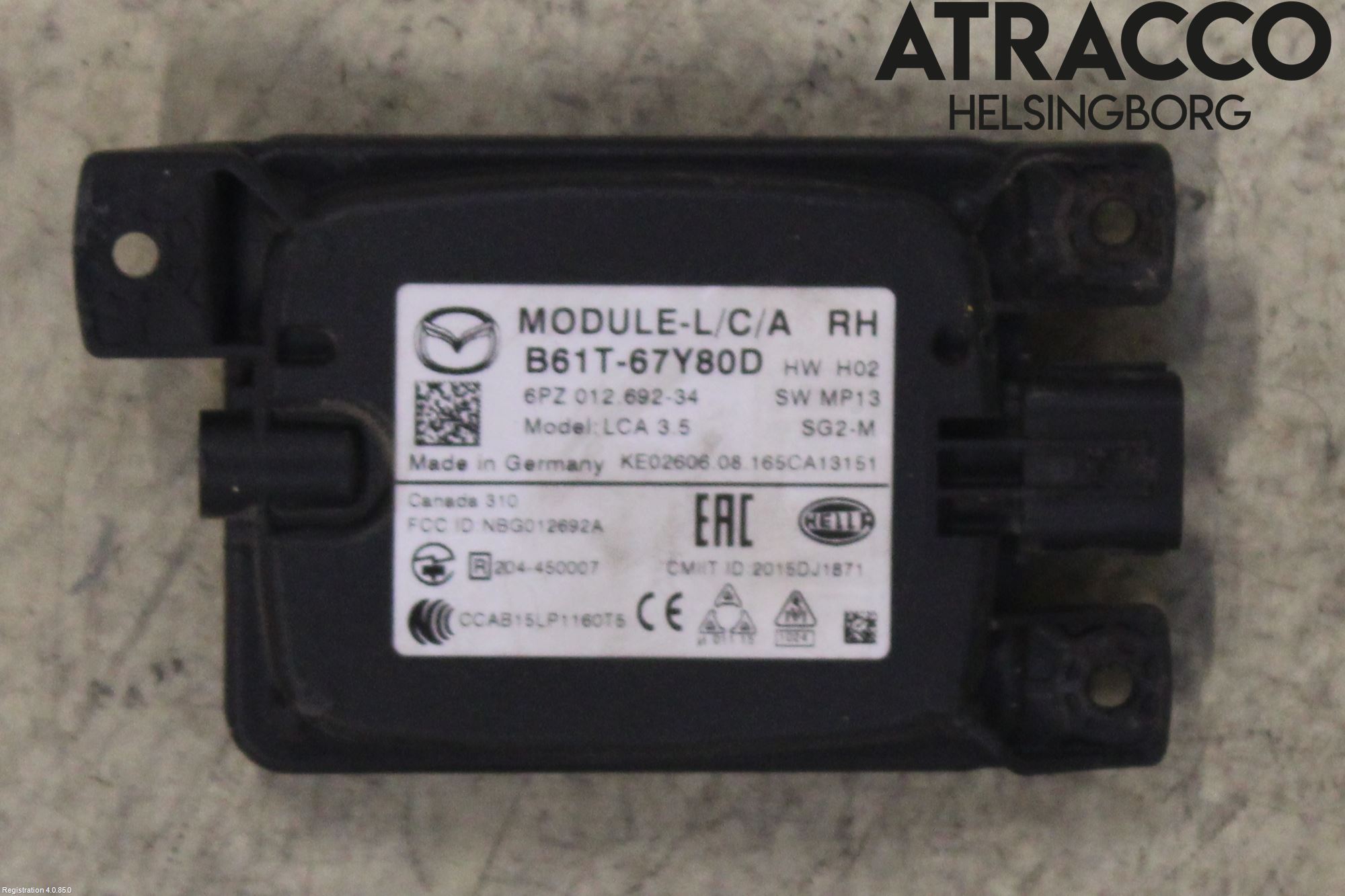 Mazda 3 III 14-19 Sensor Aktivt Kollisionsskydd