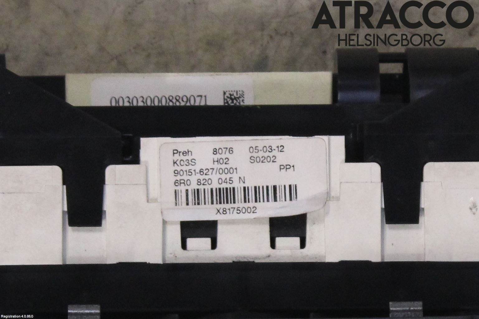 Volkswagen VW POLO 10-17 Värmereglage