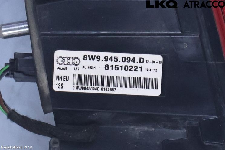 Audi A4 ALLROAD 17- Bakljus Lucka Hö