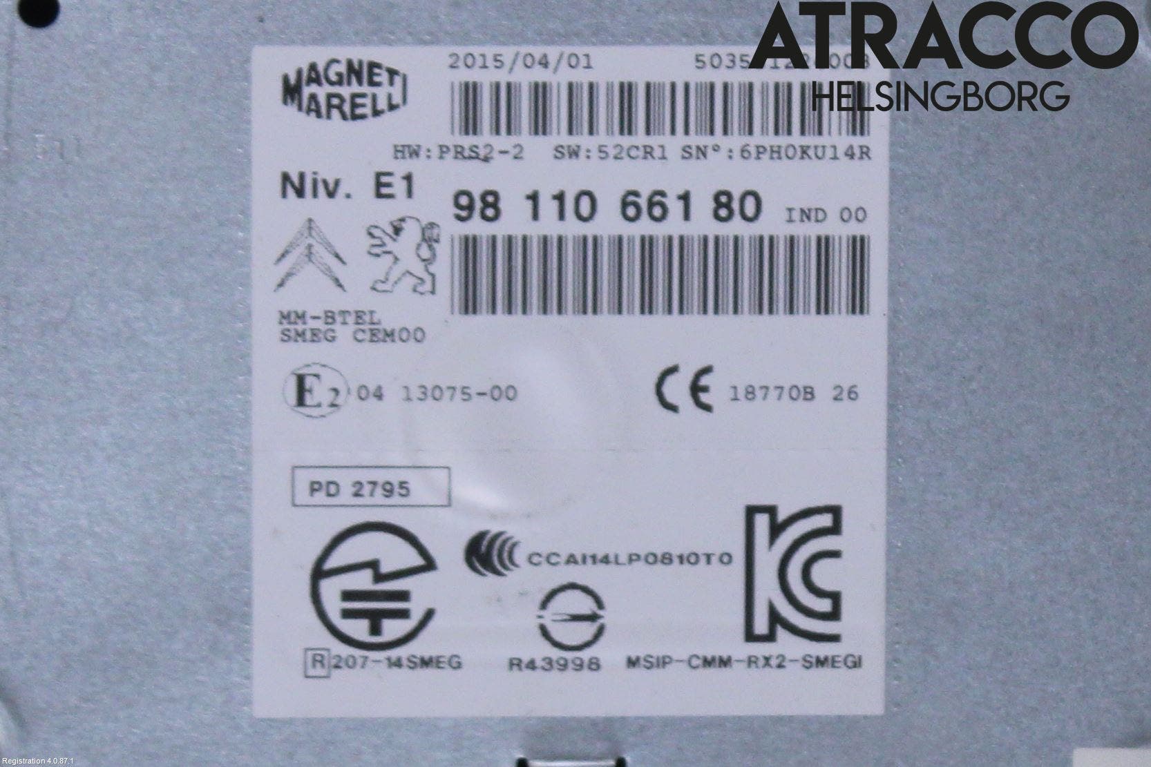 Peugeot 208 12-15 Radio