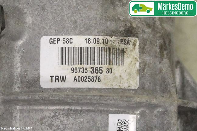 Peugeot 308 08-13 Styrservo Pump Elektrisk