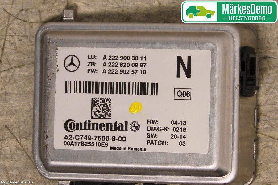 Mercedes-Benz MB GLC-KLASS (X253/C253) 15-22 Sensor Aktivt Kollisionsskydd