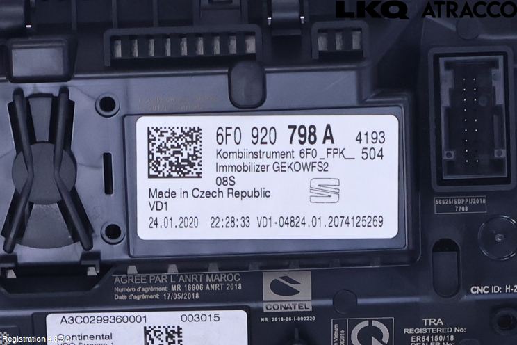 Seat ARONA Instrument Komb