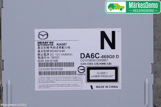 Mazda CX-3 Cd Radio - Multimediapanel