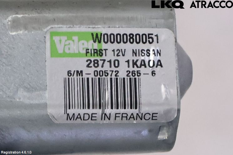 Nissan JUKE 14-19 Torkarmotor Baklucka