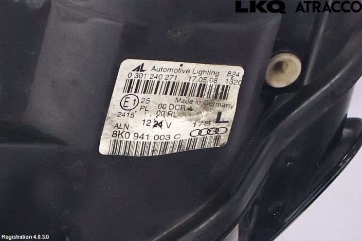 Audi A4/S4 08-11 Strålkastare Vänster