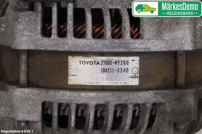 Toyota VERSO-S 11-16 Generator