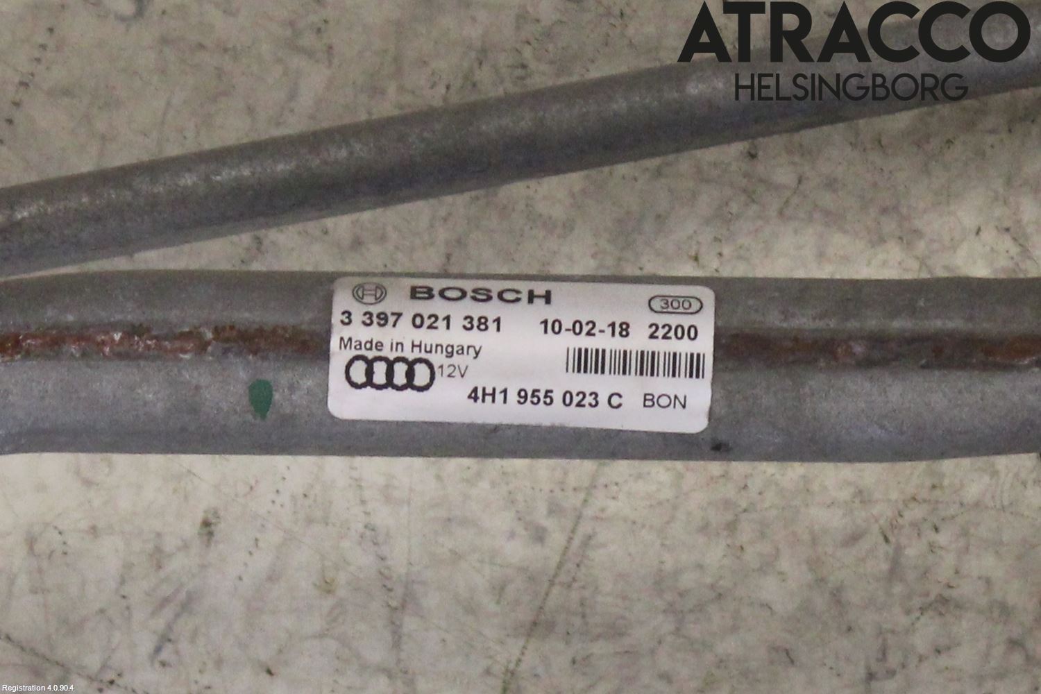 Audi A8/S8 4H 10-17 Torkarmekanism Vindruta