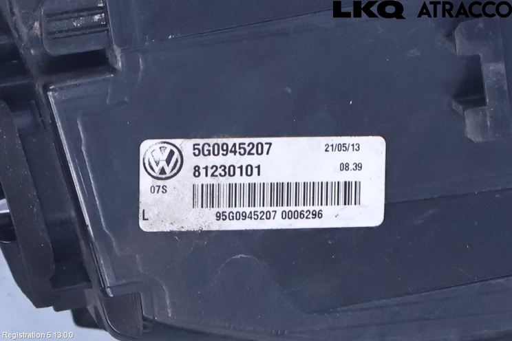 Volkswagen VW GOLF / E-GOLF VII 13-20 Bakljus Vänster