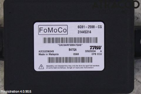 Volvo V70 14-16 Styrenhet Parkbroms Epb