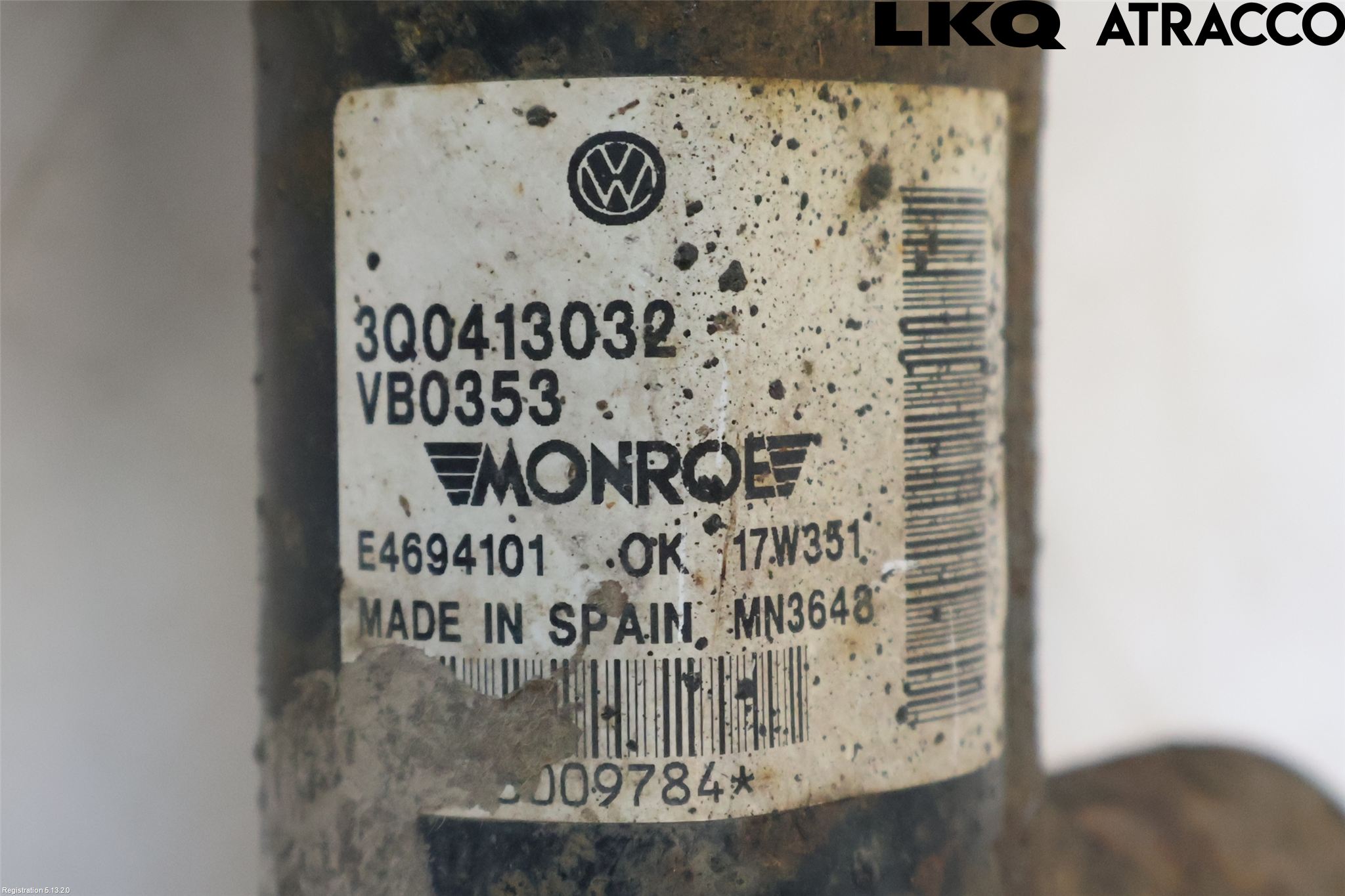 Volkswagen VW PASSAT 15-19 Fjäderben Fram Höger
