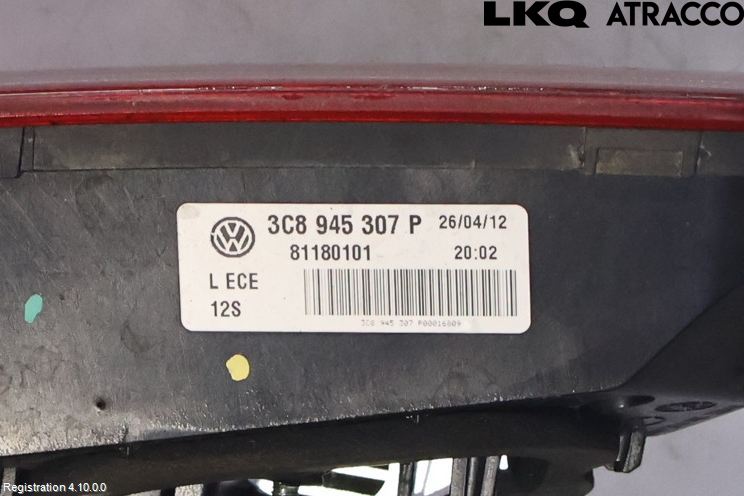 Volkswagen VW PASSAT CC 08-16 Bakljus Lucka Vä