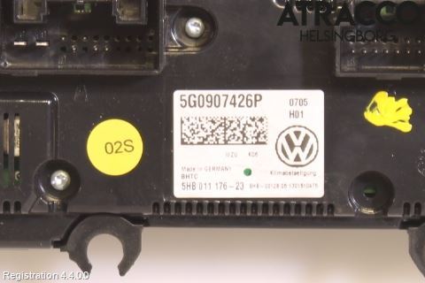 Volkswagen VW GOLF / E-GOLF VII 13-20 Ac Styrenhet Ac Manöveren