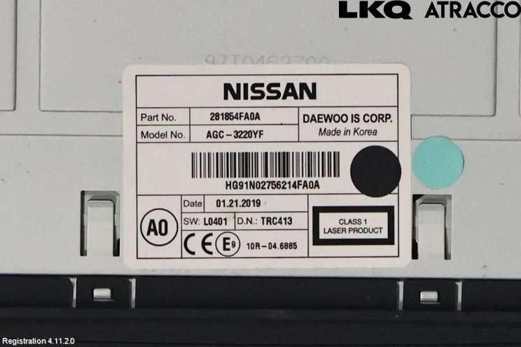 Nissan E-NV200/EVALIA Cd Radio - Multimediapanel