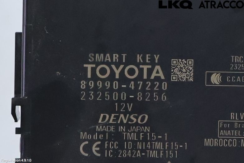Toyota PRIUS (ZVW50) 16-21 Styrenhet Nyckellöst System
