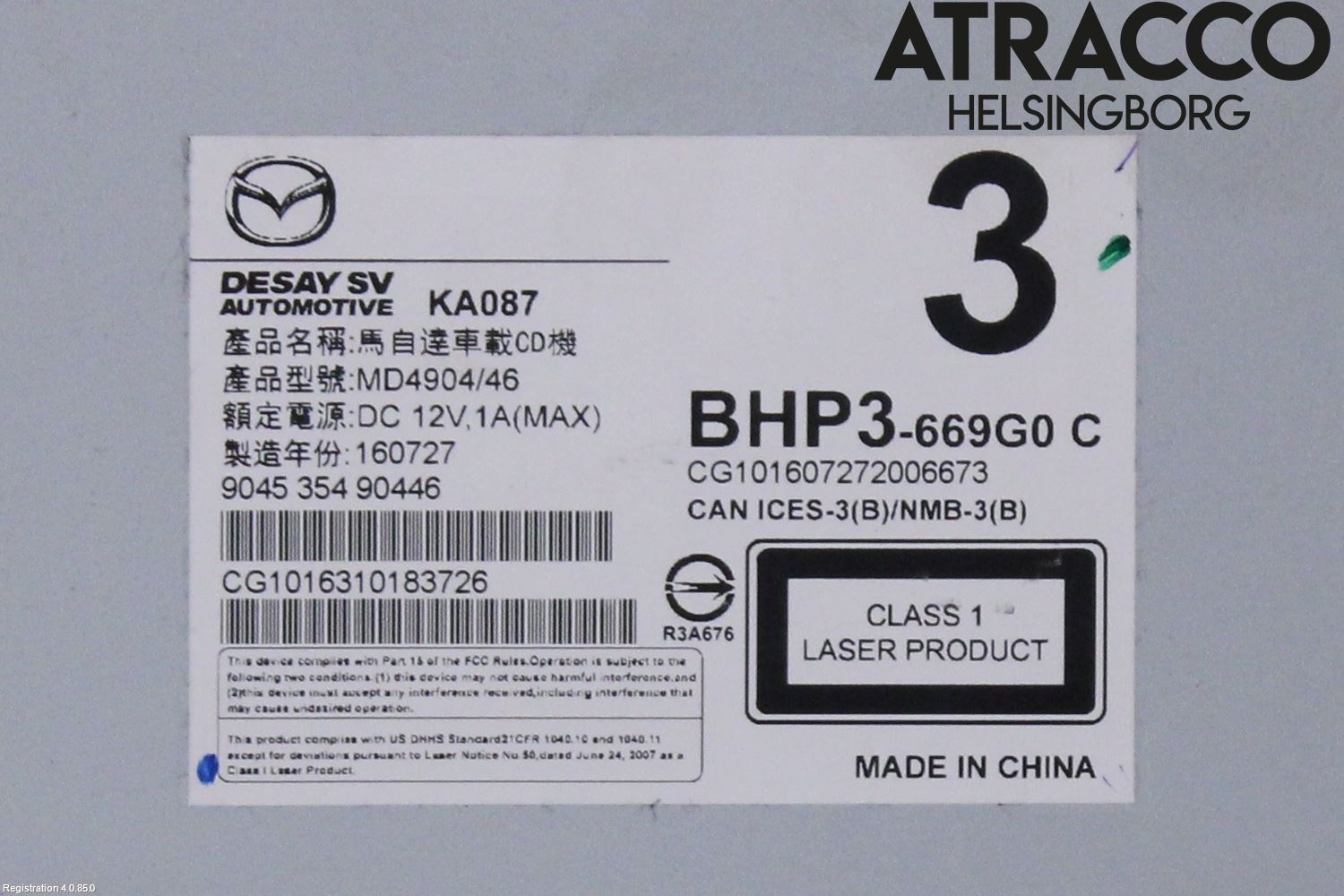 Mazda 3 III 14-19 Cd Radio - Multimediapanel