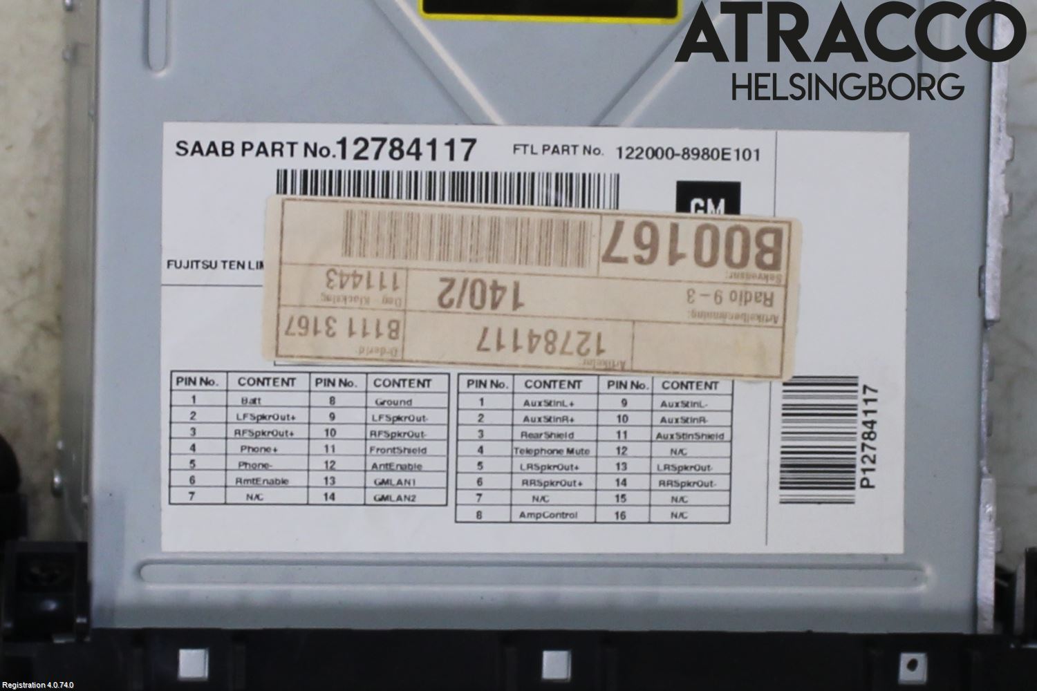 Saab 9-3 VER2/VER3 08-15 Cd Radio - Multimediapanel