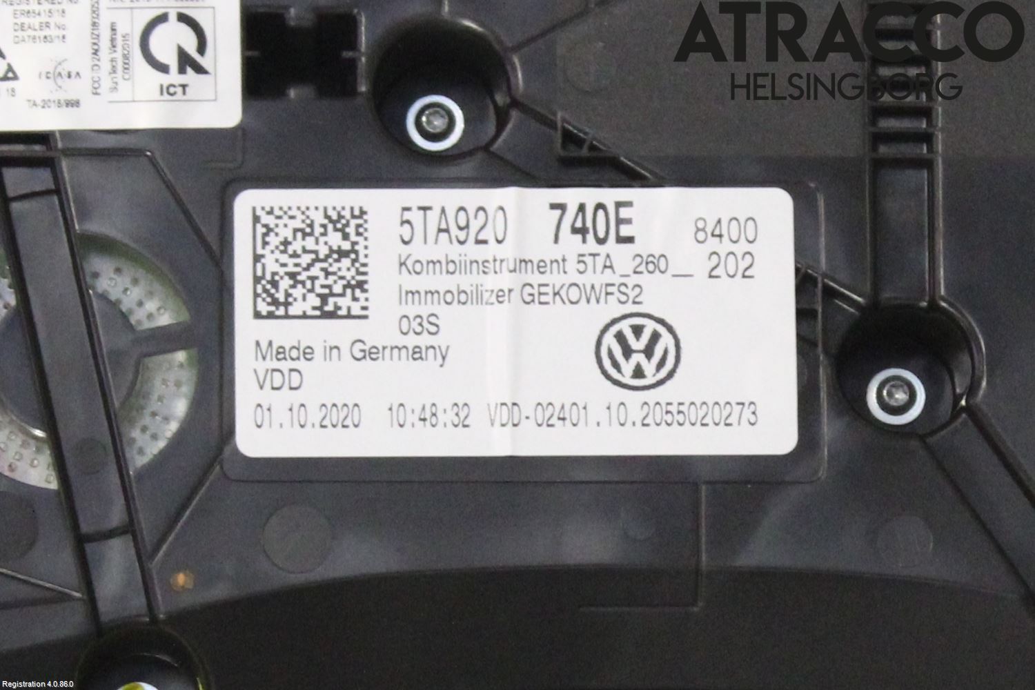 Volkswagen VW TOURAN 16- Instrument Komb