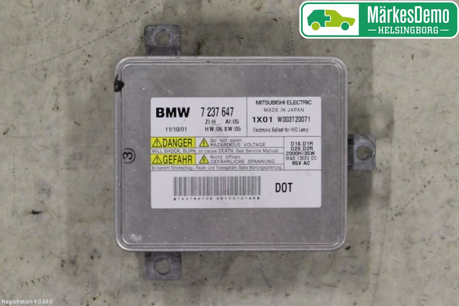 BMW 5 F10/F11/F18 09-17 Styrenhet Strålkastare