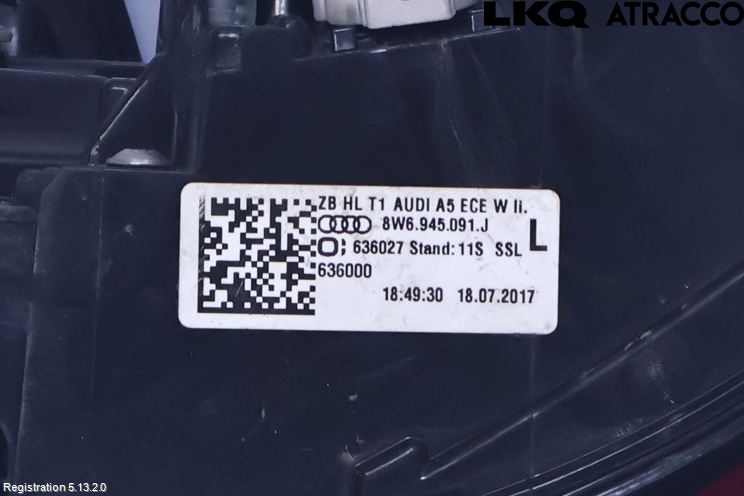 Audi A5 17- Bakljus Vänster