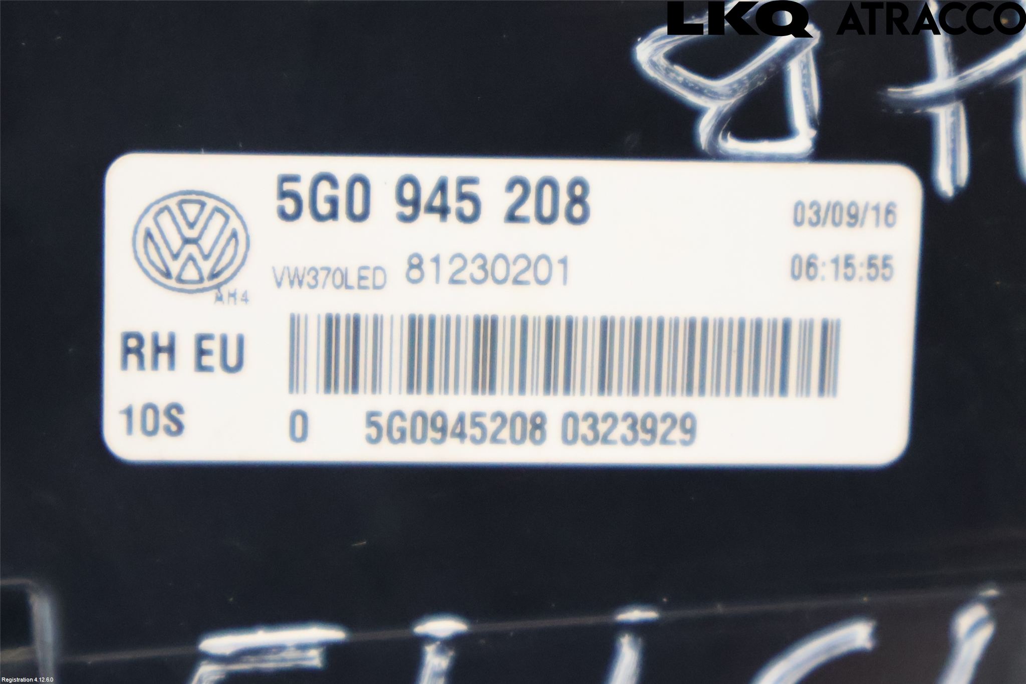 Volkswagen VW GOLF / E-GOLF VII 13-20 Bakljus Höger
