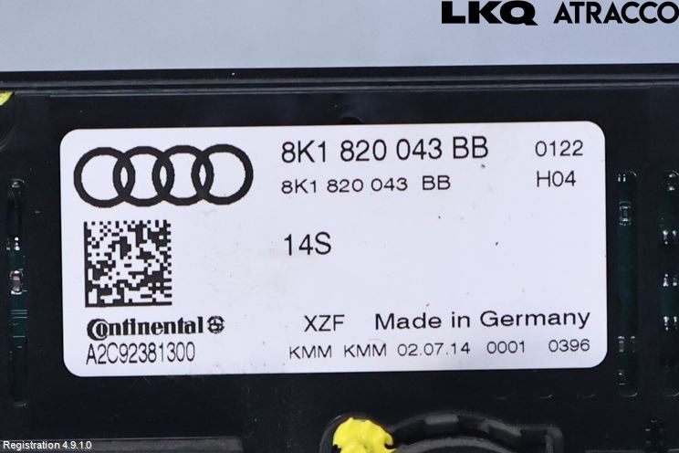 Audi A4 12-15 Ac Styrenhet Ac Manöveren