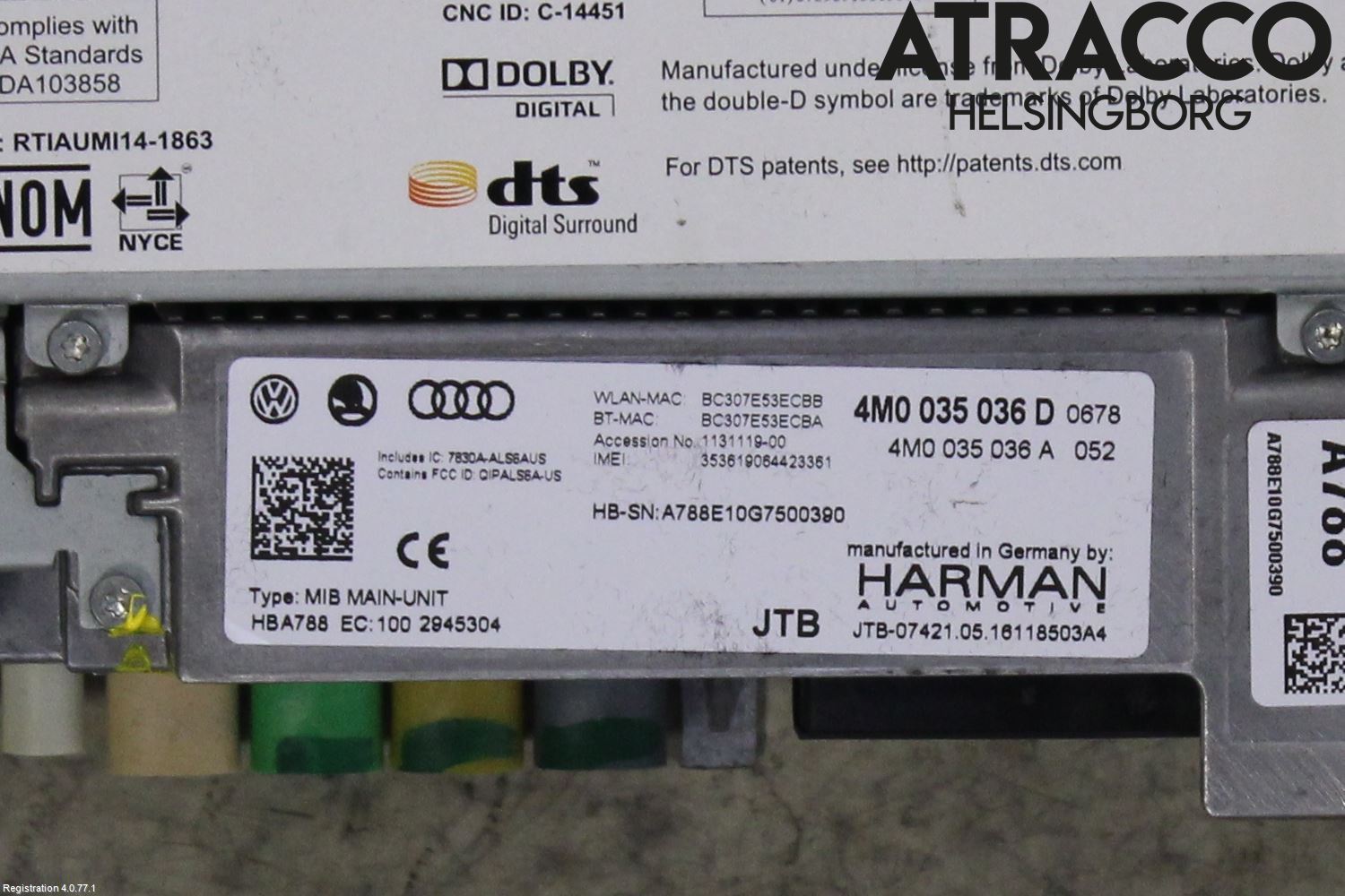 Audi Q7/SQ7 Cd Radio - Multimediapanel