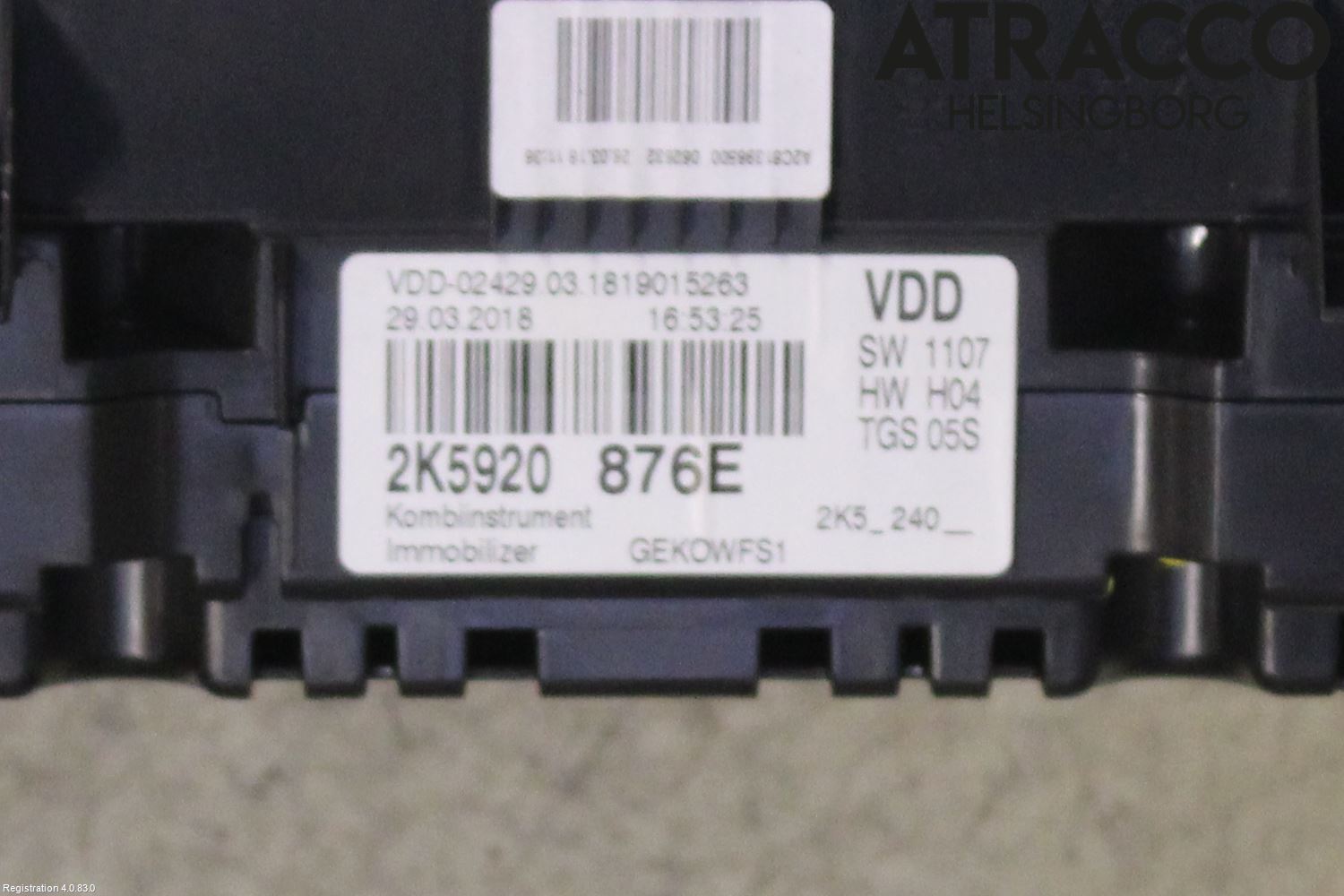 Volkswagen VW CADDY 16-20 Instrument Komb