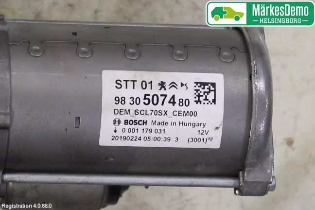 Citroen C4 SPACETOURER 19-22 Startmotor