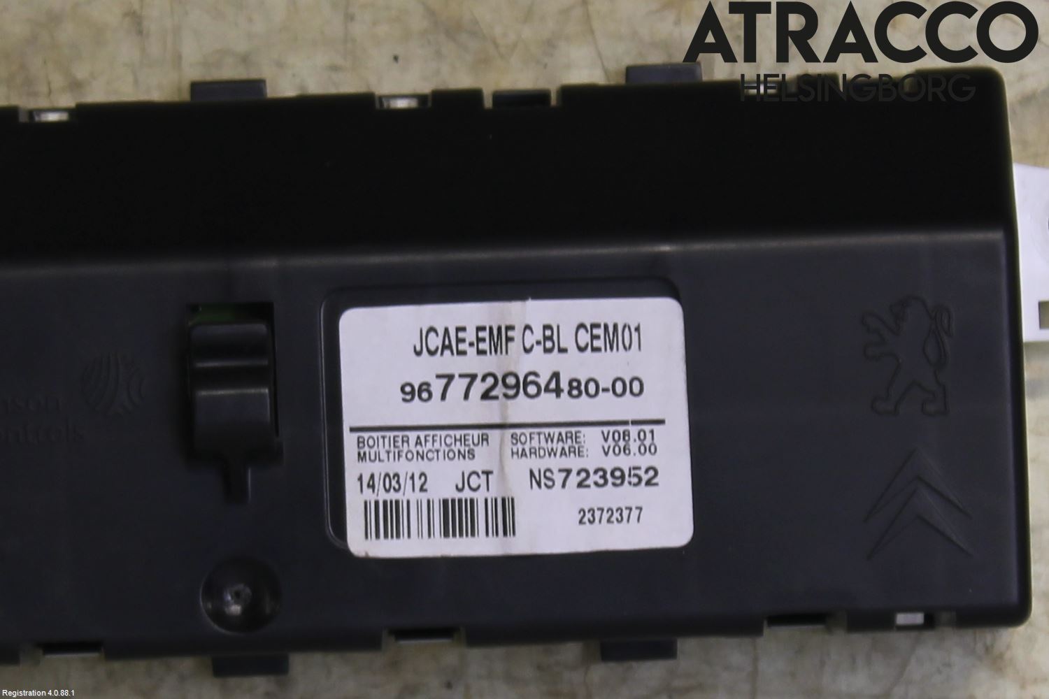 Peugeot 508 11-18 Multifunktionsdisplay