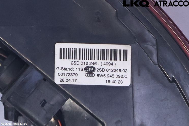Audi A4/S4 B9 16-19 Bakljus Höger