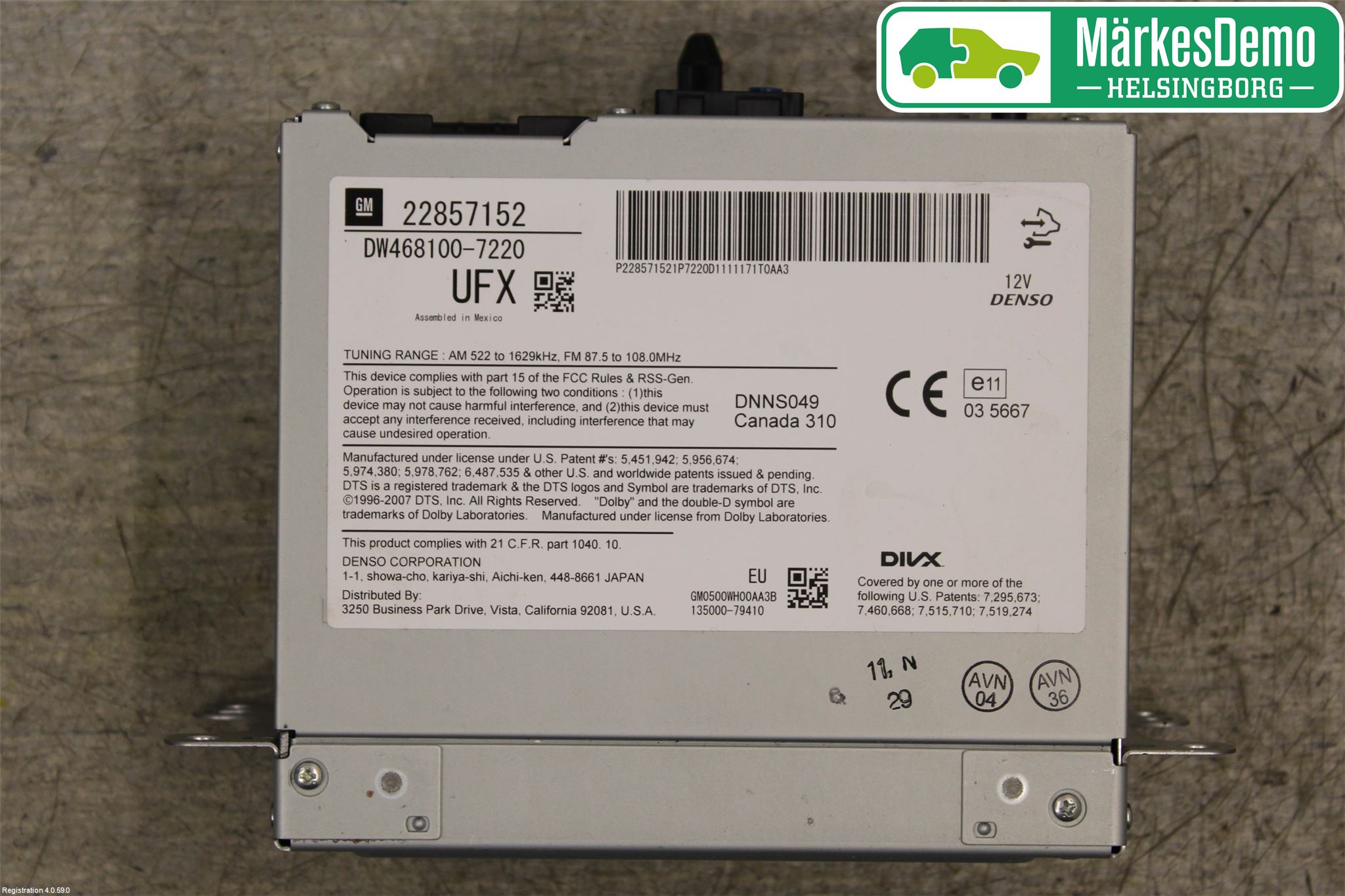 Opel AMPERA 12-16 Cd Radio - Multimediapanel