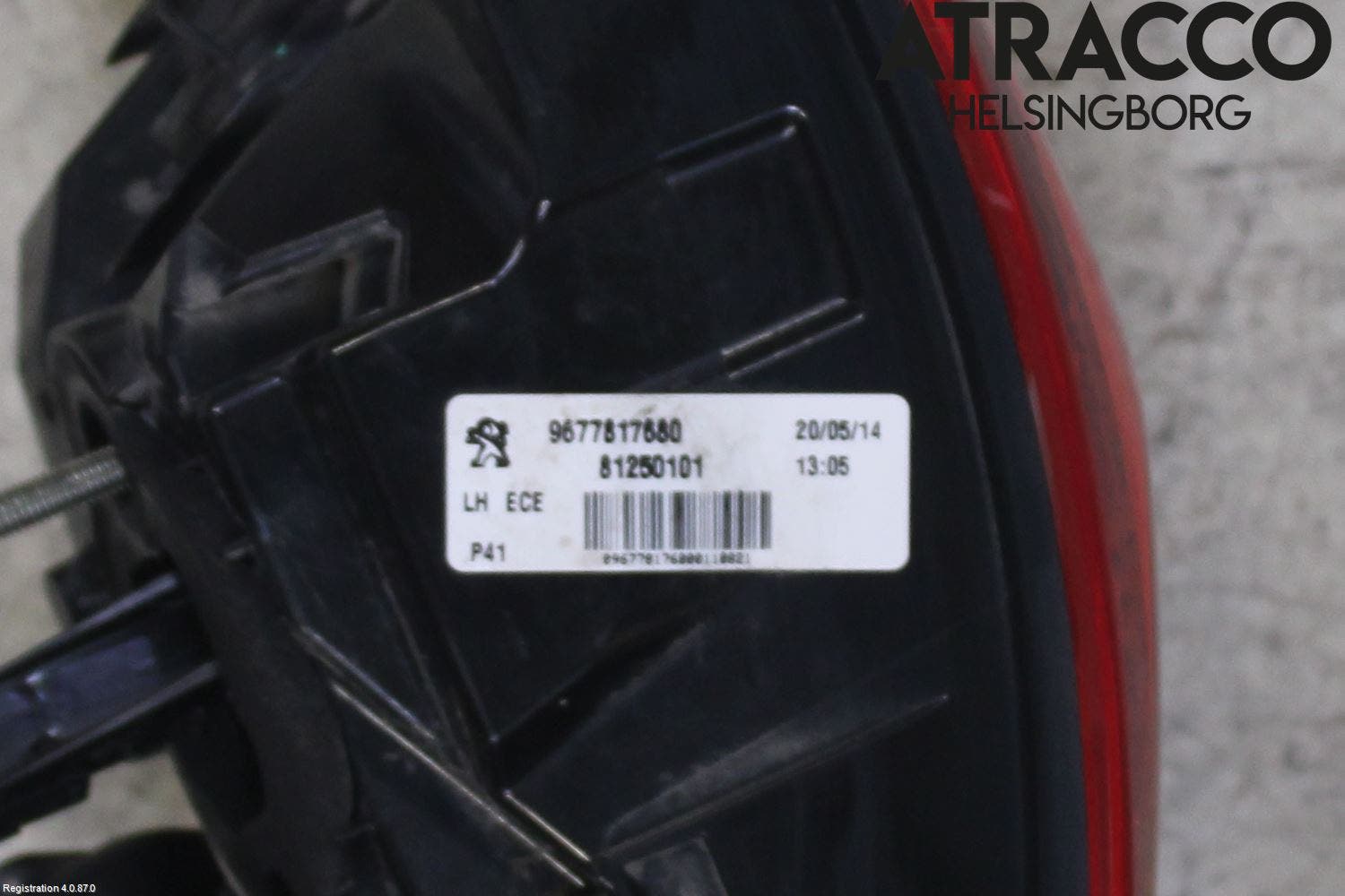 Peugeot 308 14-21 Bakljus Vänster