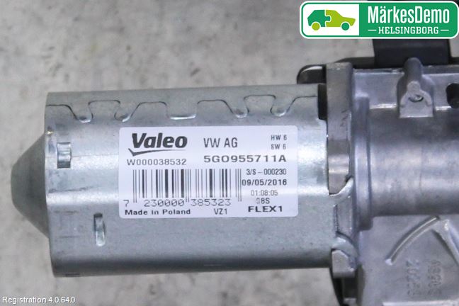 Volkswagen VW GOLF / E-GOLF VII 13-20 Torkarmotor Baklucka