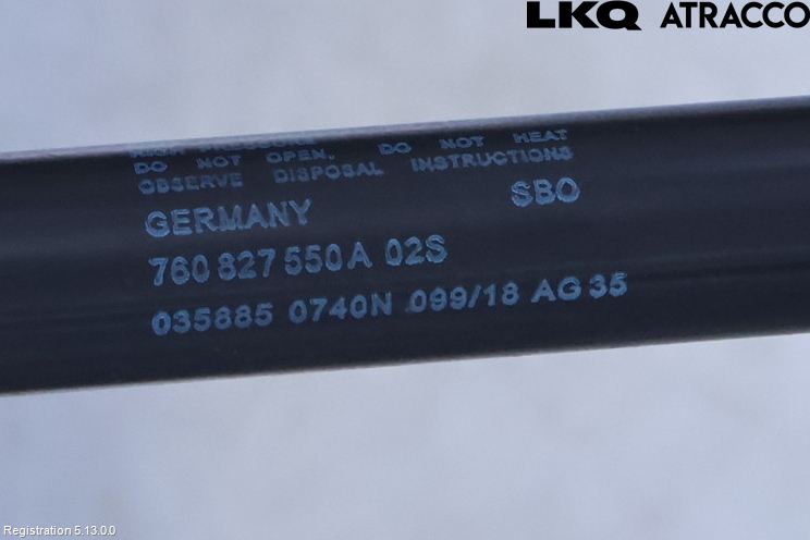 Volkswagen VW TOUAREG CR 18- Gasfjäder Baklucka