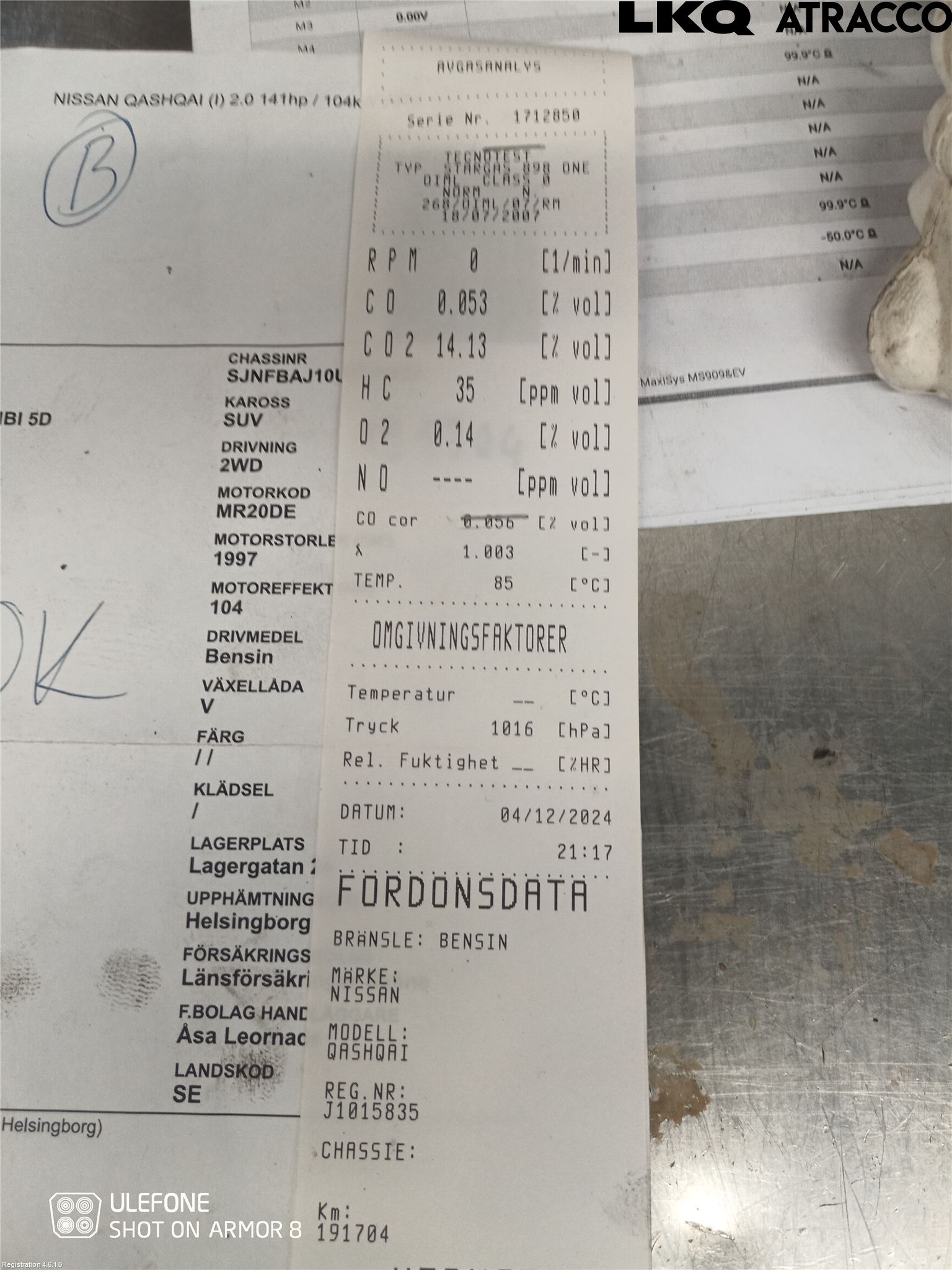 Nissan QASHQAI 10-14 Motor Bensin