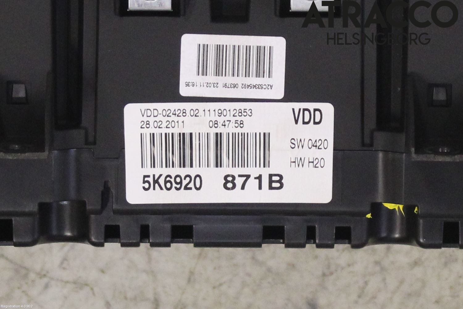 Volkswagen VW GOLF VI 09-13 Instrument Komb