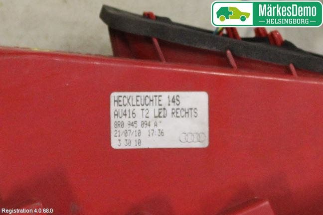 Audi Q5 09-16 Bakljus Höger