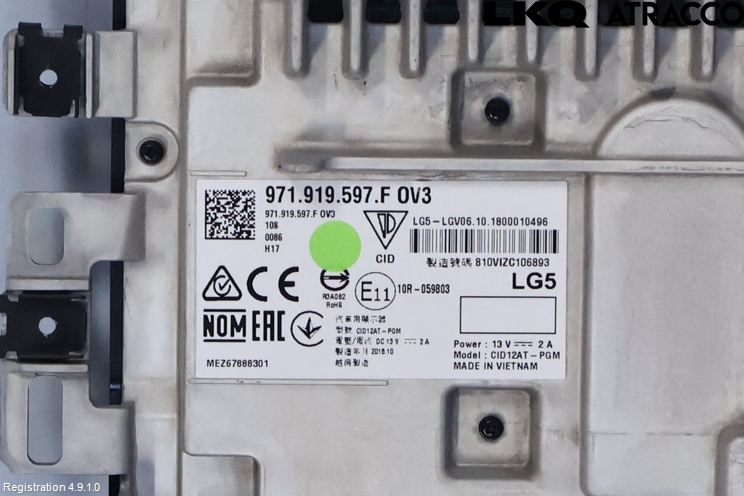 Porsche PANAMERA 09- Multifunktionsdisplay