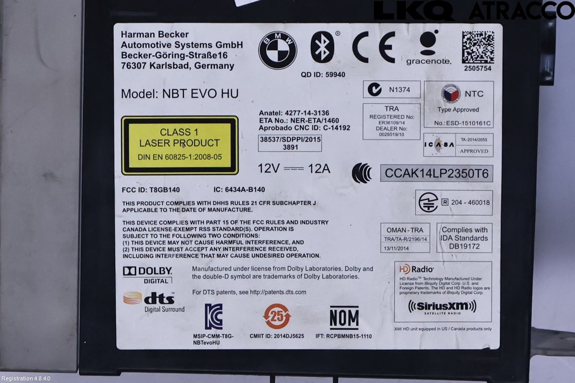 BMW 5 G30/G31/F90 17-23 Cd Radio - Multimediapanel